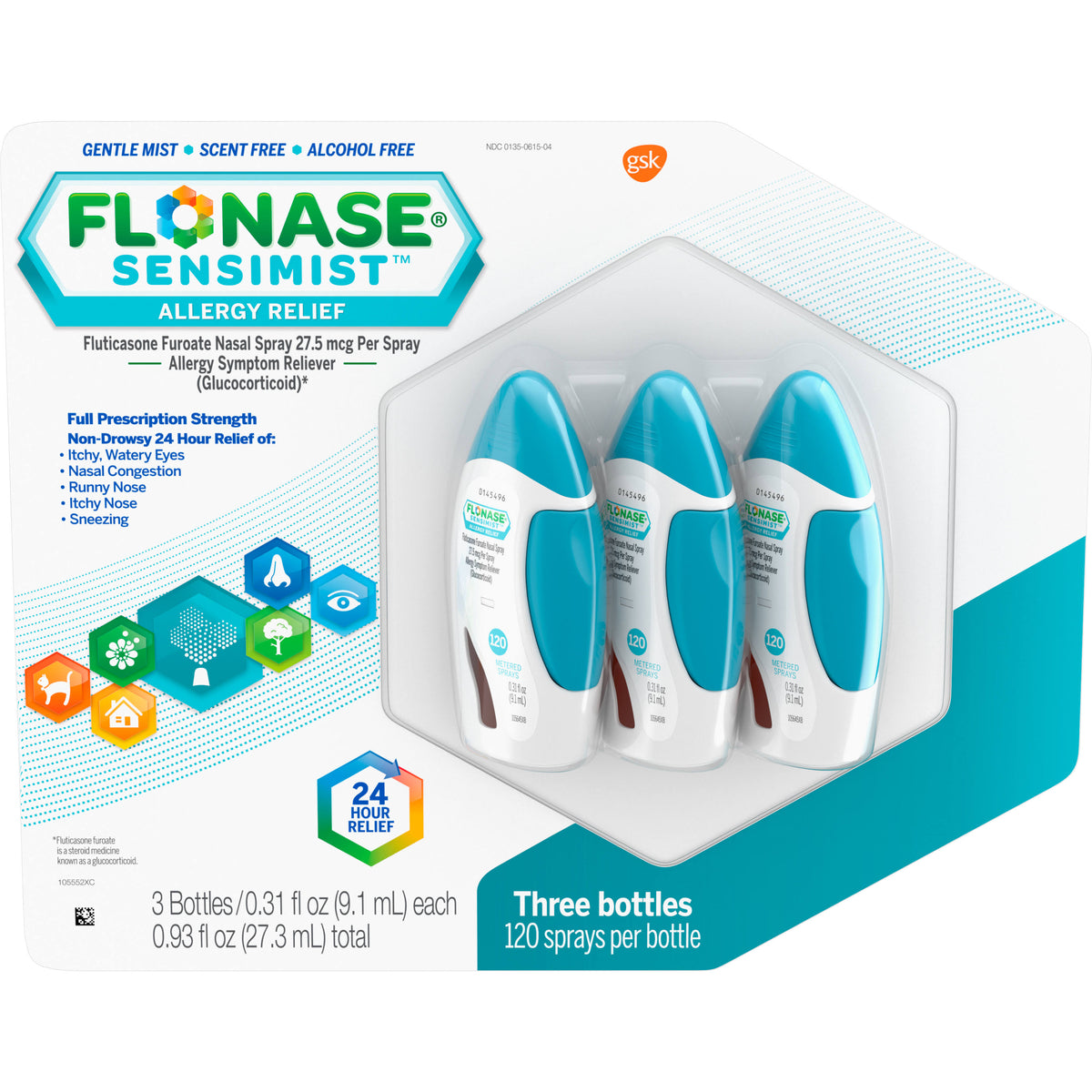 3-120 Ct. Allergy Relief Nasal Spray H6733