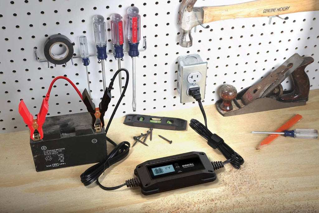 4 Amp Battery Charger Maintainer with LCD Display for 6V, 12V, Lithium Ion Battery Y185