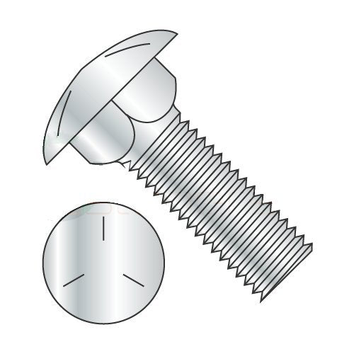 1/4-20 X 3 Carriage Bolts Grade 5 Steel Zinc (Quantity: 50) N771