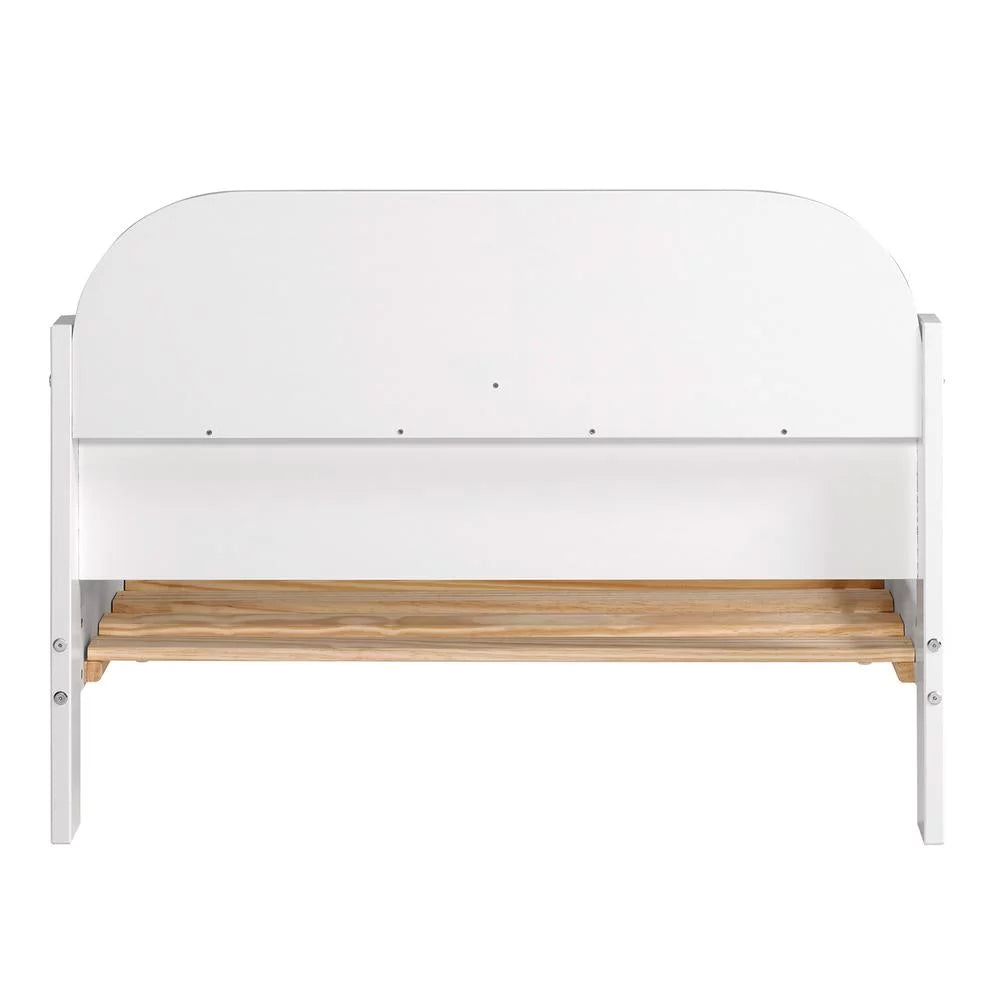 Solid Wood Twin Bookcase Bed - White Q71975