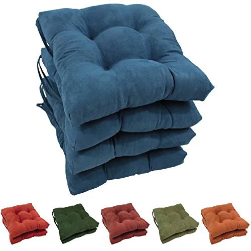 Sage Green Microsuede Chair Cushions Set of 4 N8452