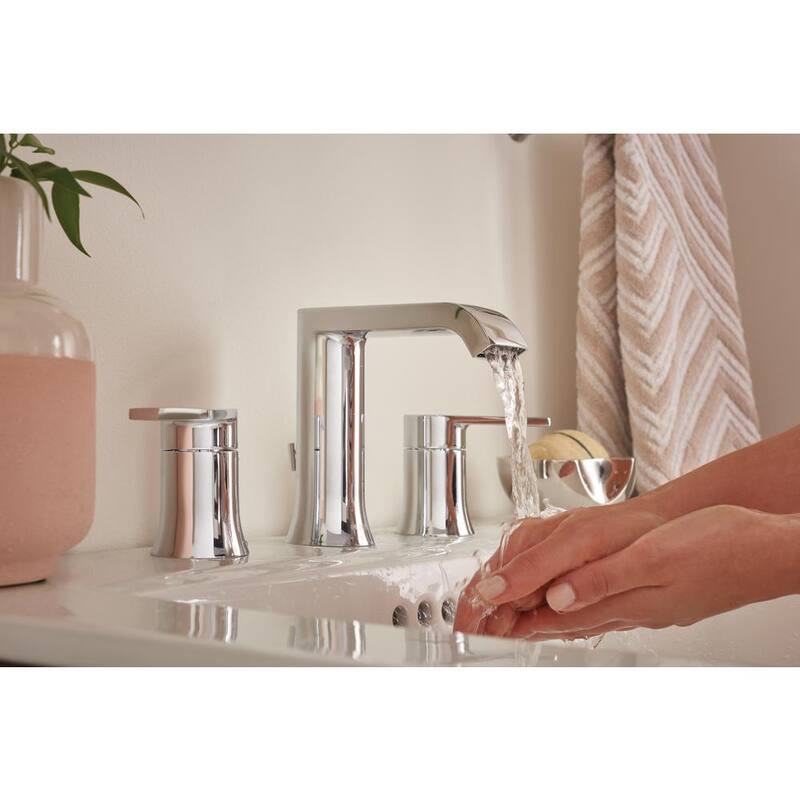 8 in. Widespread Double Handle Bathroom Faucet in Chrome 2-Pack K42189