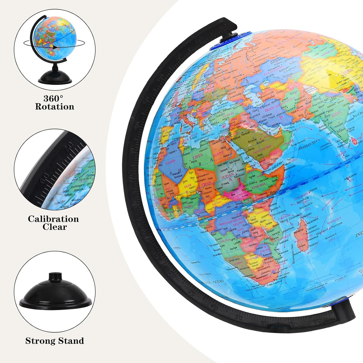 8 inch Spinning Globe with Stand R152089