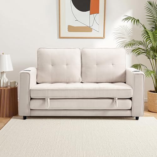 Dark Blue Convertible Sleeper Sofa P866475