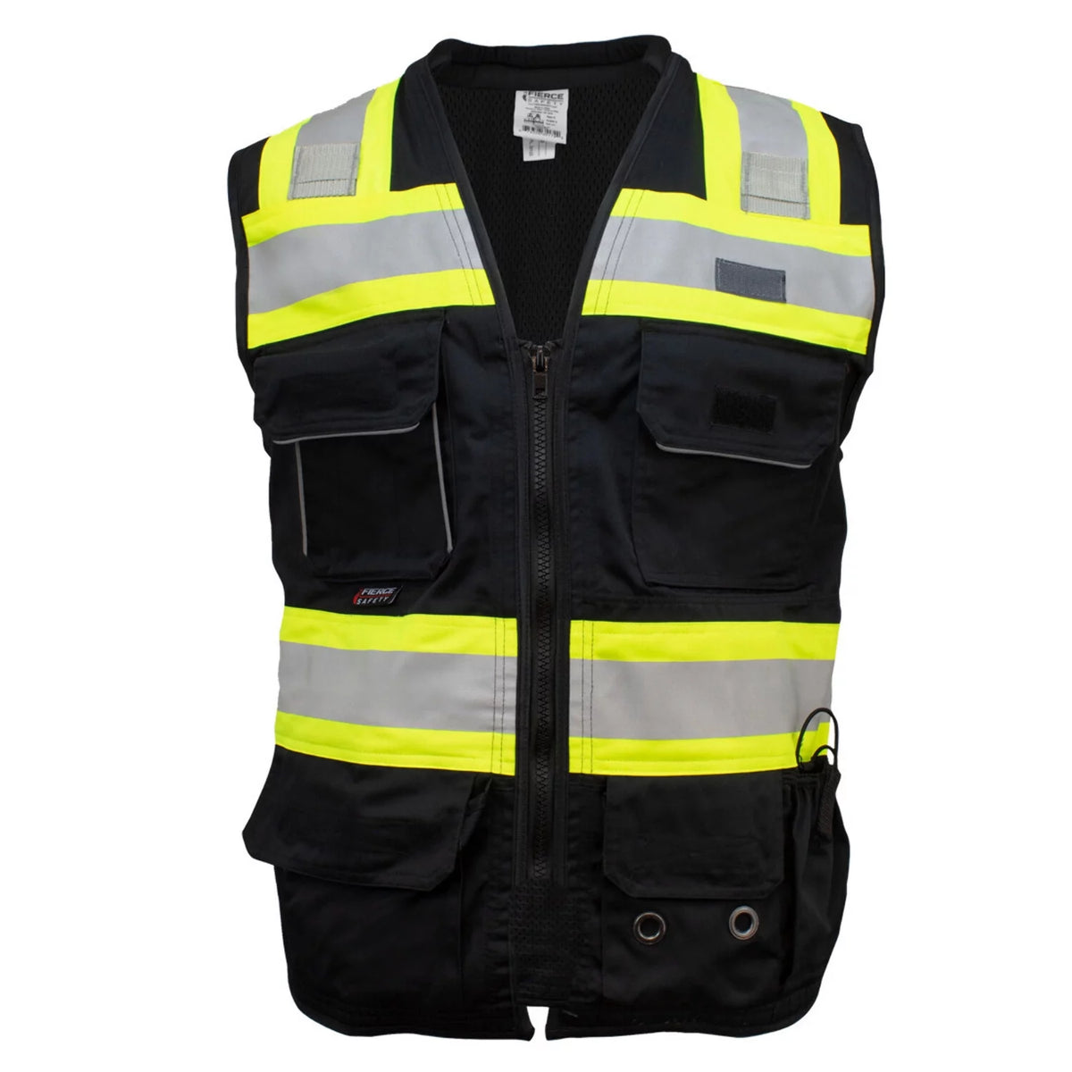 Black Surveyors Class 1 Vest with Tablet Pocket T187