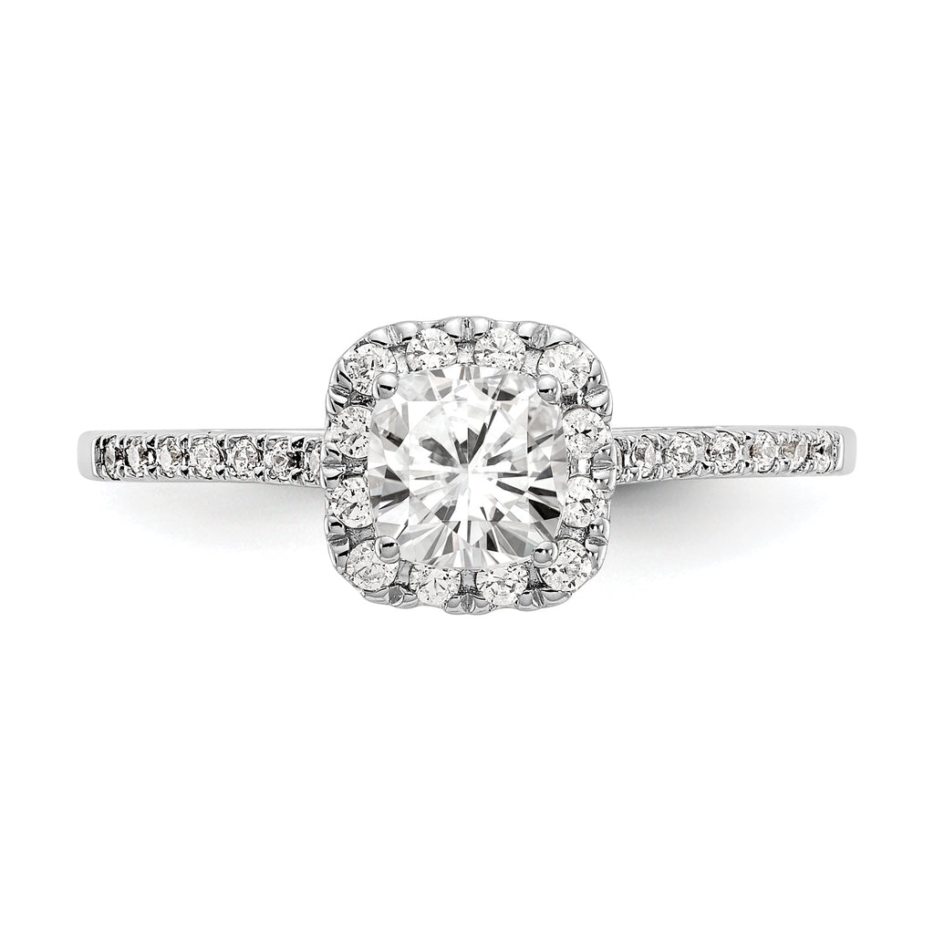 1.25ct CZ Solid 14k Cushion Halo Engagement Ring Z760337