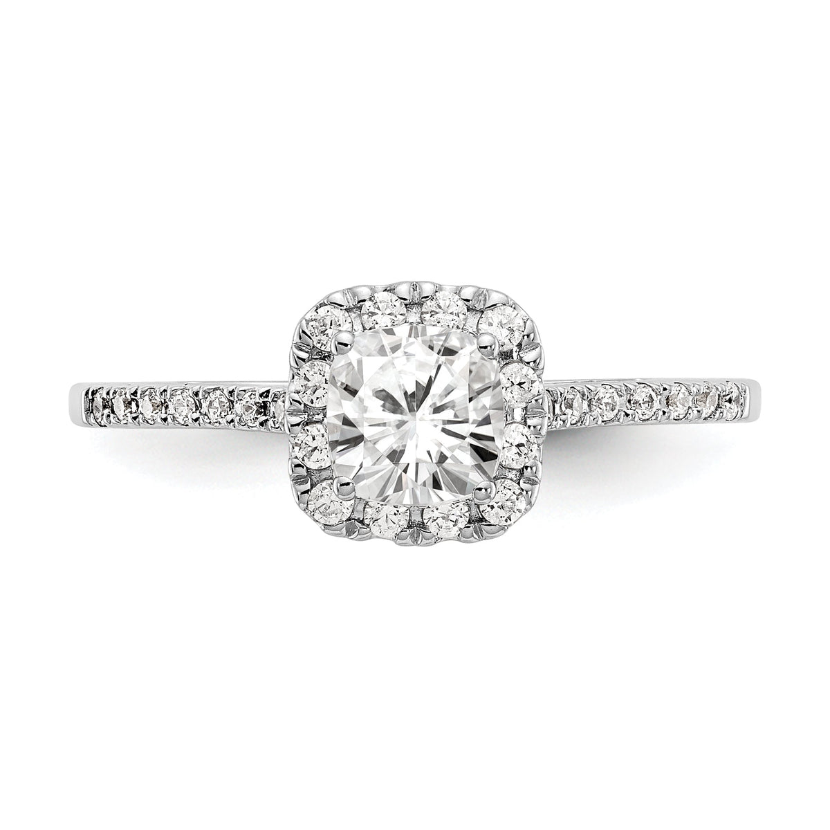 1.25ct CZ Solid 14k Cushion Halo Engagement Ring Z760337
