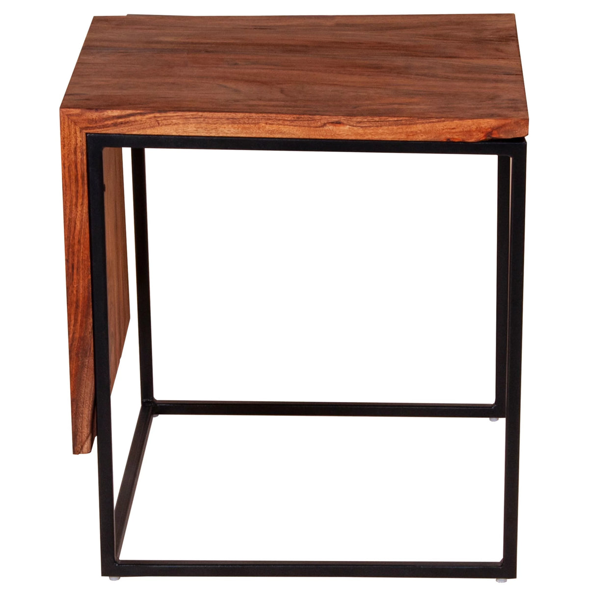 21 Inch Solid Acacia Wood Live Edge Side Table B5633