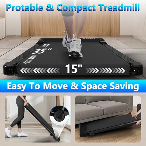 3-in-1 Walking Pad with Incline, 2.5 HP Under Desk Treadmill, 265 LBS Compact Treadmill with LED Display R33414