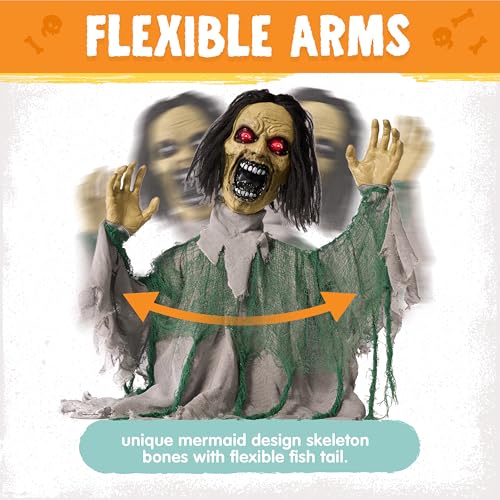 Animated Zombie Groundbreaker Outdoor Decor with Light Up Eyes K96005