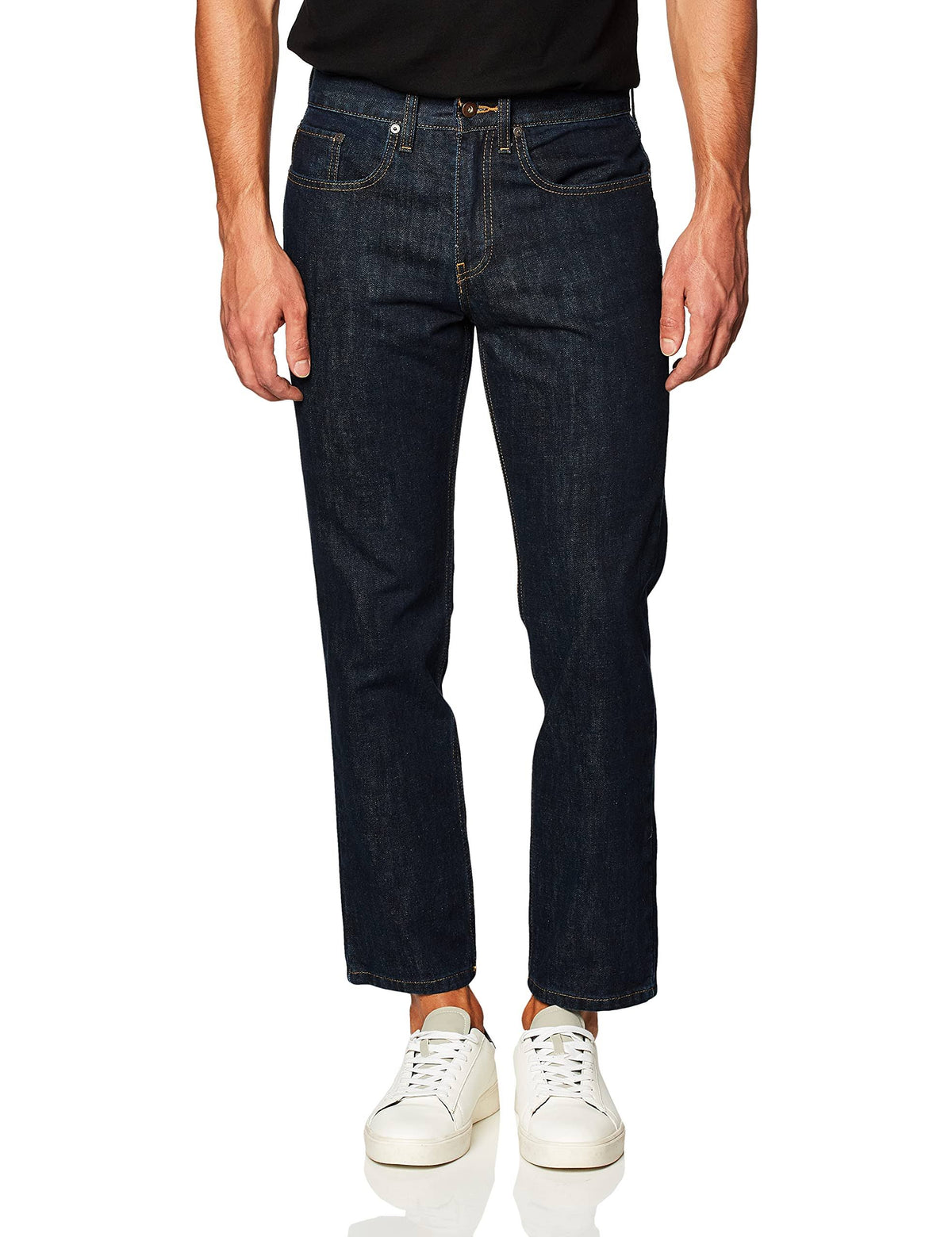 Straight Dark-Rinse Jean, Size 32 I343