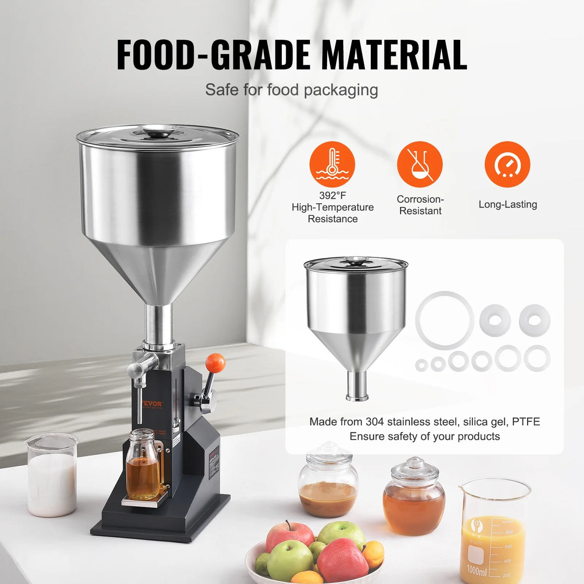 Manual Liquid Filling Machine 5-100ml Adjustable S10962