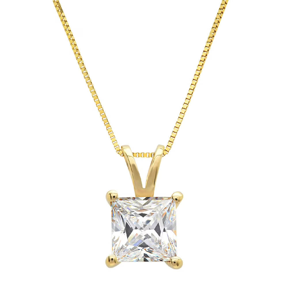 18K Yellow Gold Diamond Pendant with 18" Chain N586687