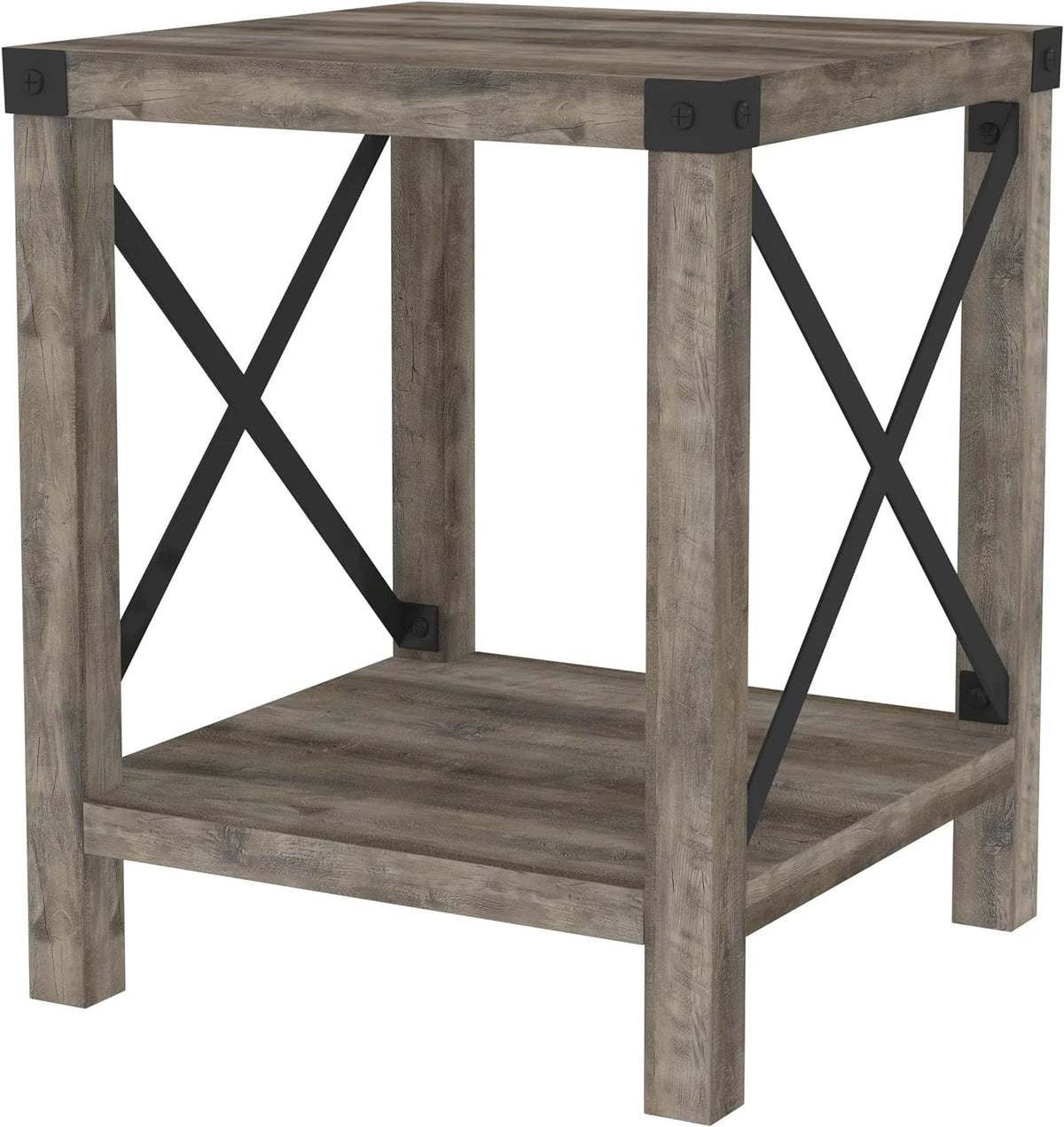 18 Inch Grey Wash Side Table M2258