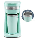 Black Compact Single-Serve Coffee Maker with 14Oz. Stainless Steel Travel Mug H69520