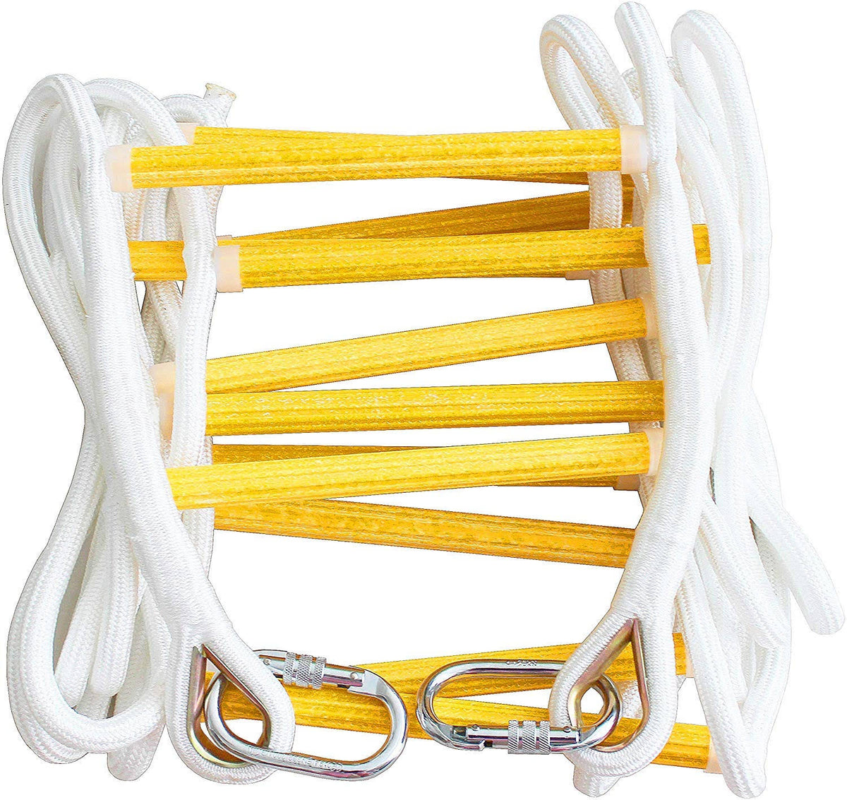 16 ft Flame Resistant Fire Escape Rope Ladder with Hooks T423