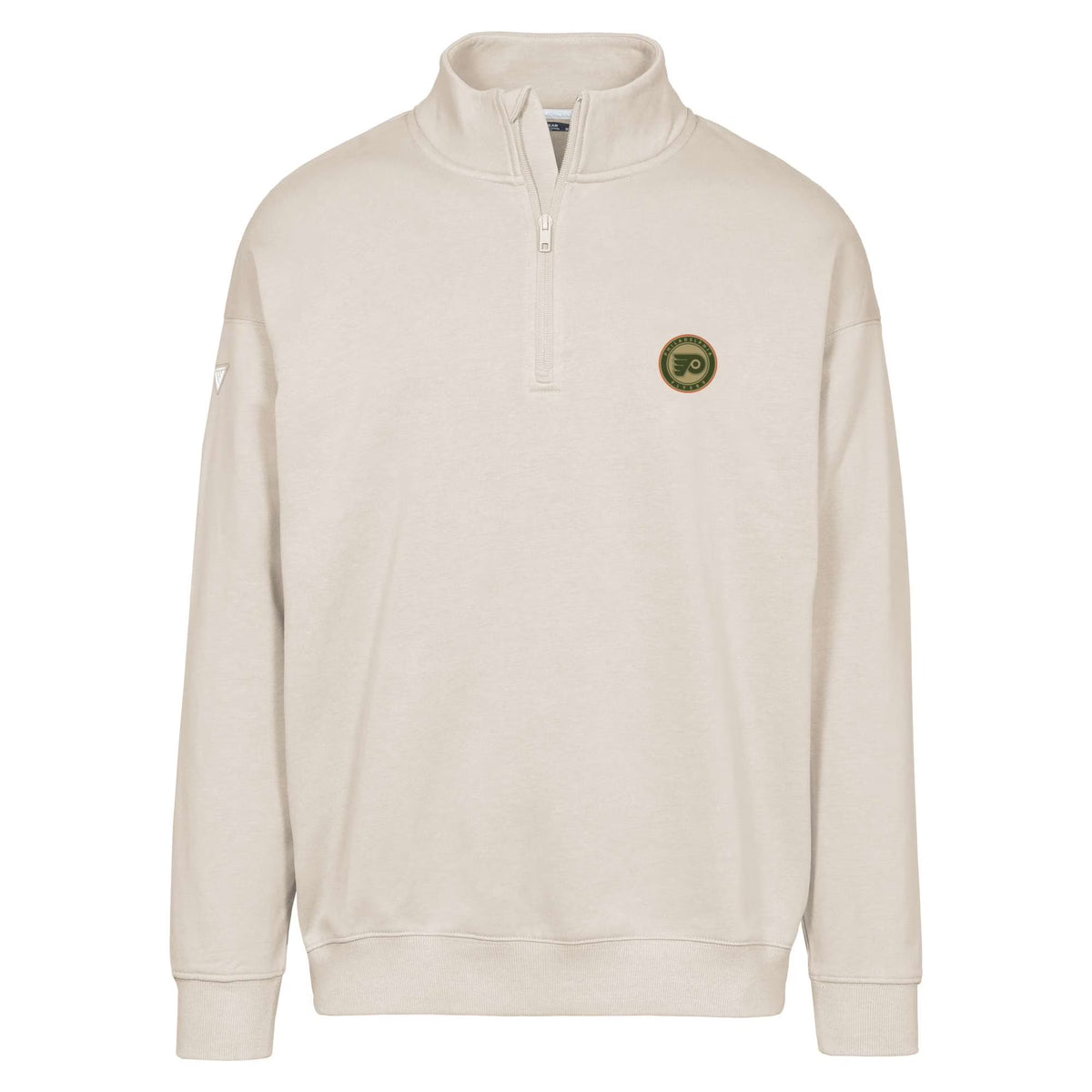 Cream Philadelphia Flyers Quarter-Zip Pullover Top V42543