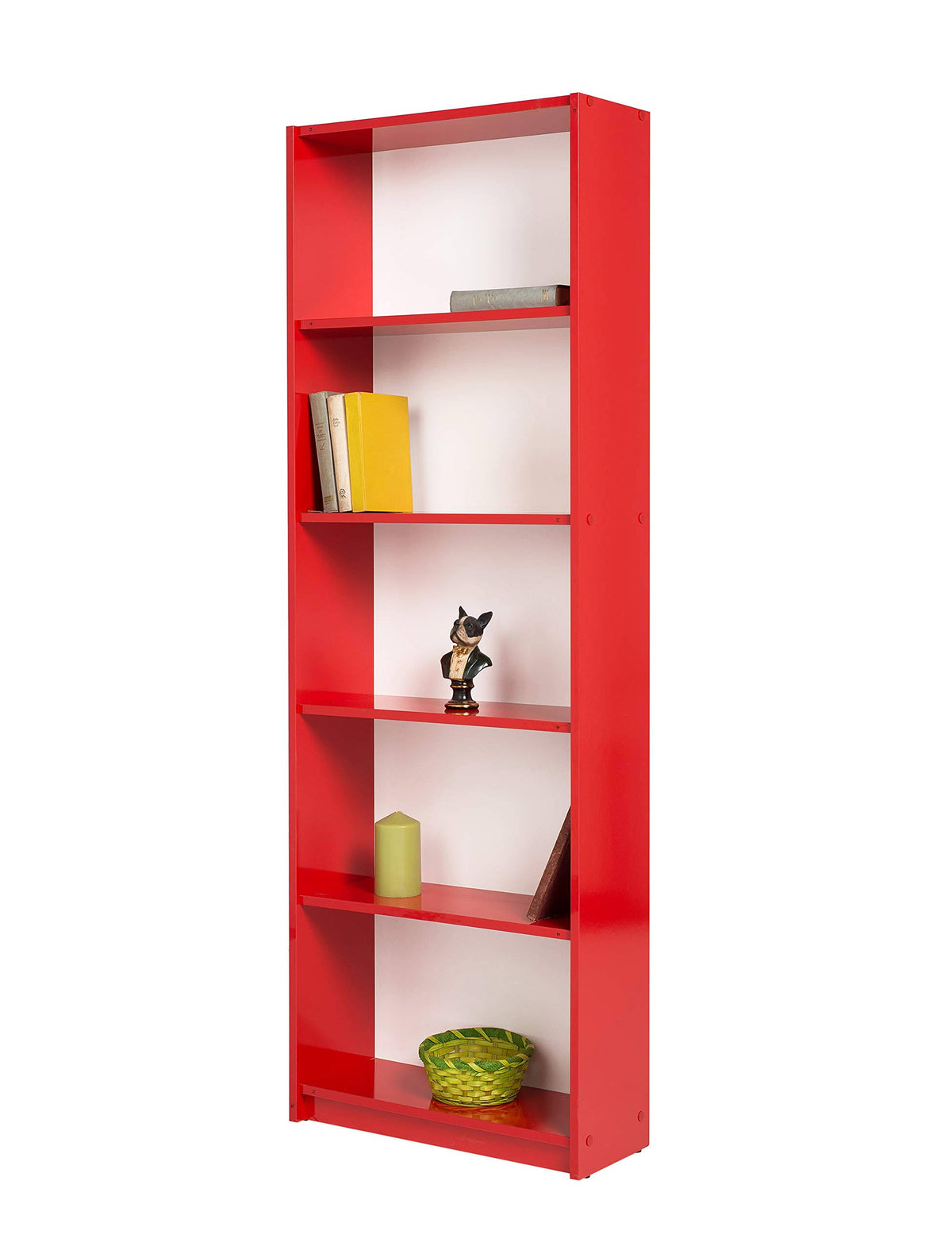 Red 5 Shelf Bookcase E922454