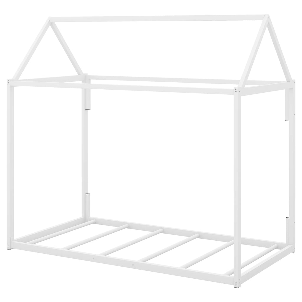 White Metal Twin Size Canopy Bed F996859