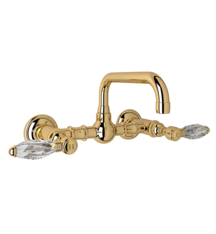 Polished Nickel Wall Mount Bridge Lavatory Faucet R209501