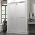 Frameless Sliding Shower Door in Chrome with Niebla Glass Z8350