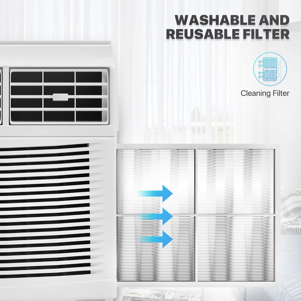 6,000 BTU Smart Window Air Conditioner with WiFi, White R5196