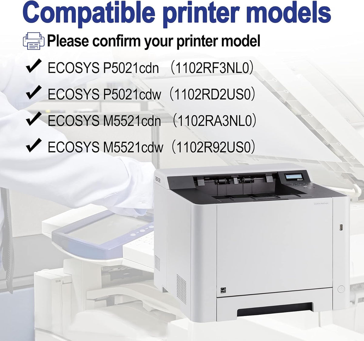 Compatible Toner Cartridge for ECOSYS P5021cdn P5021cdw M5521cdn M5521cdw W8462