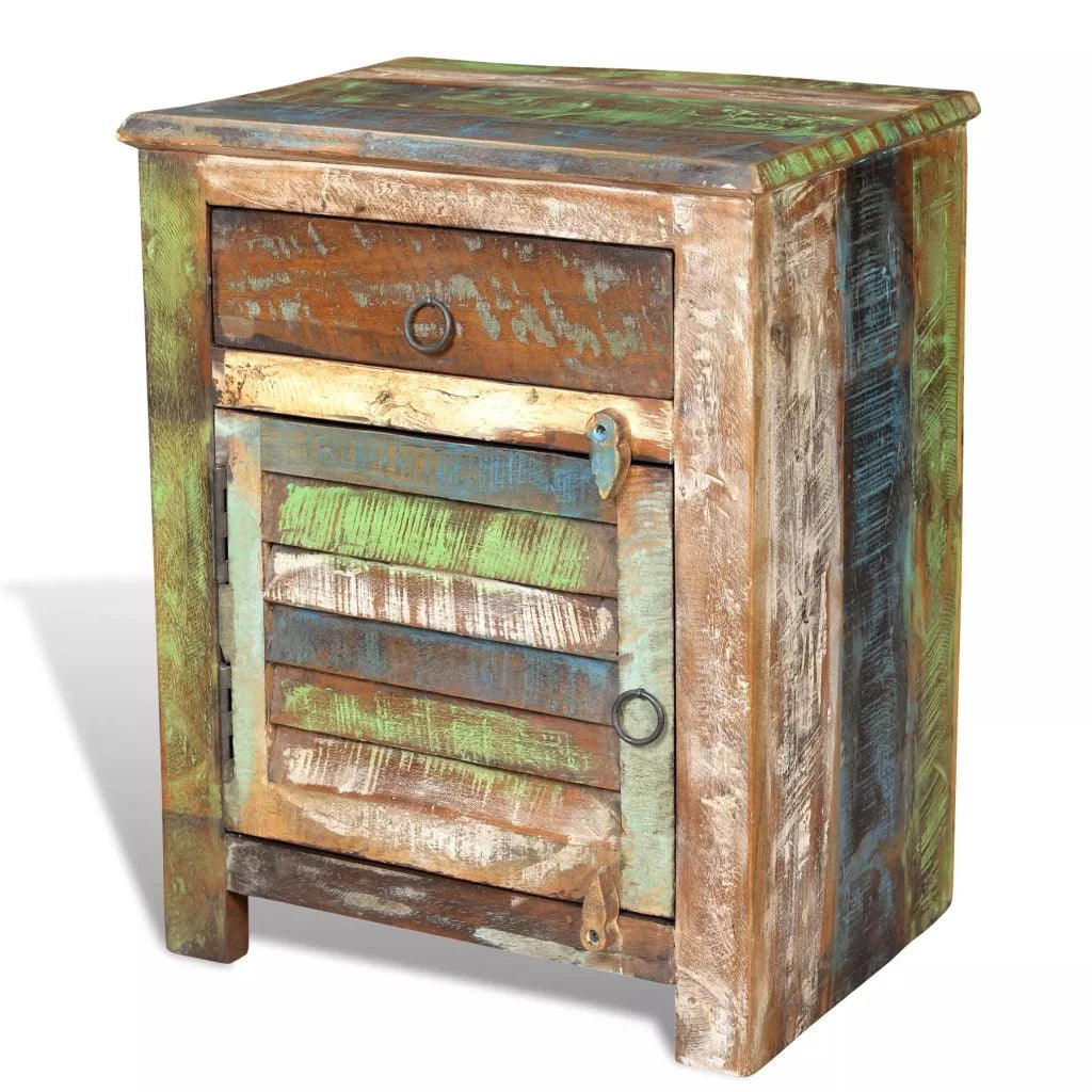 End Table with 1 Drawer 1 Door Reclaimed Wood M52269