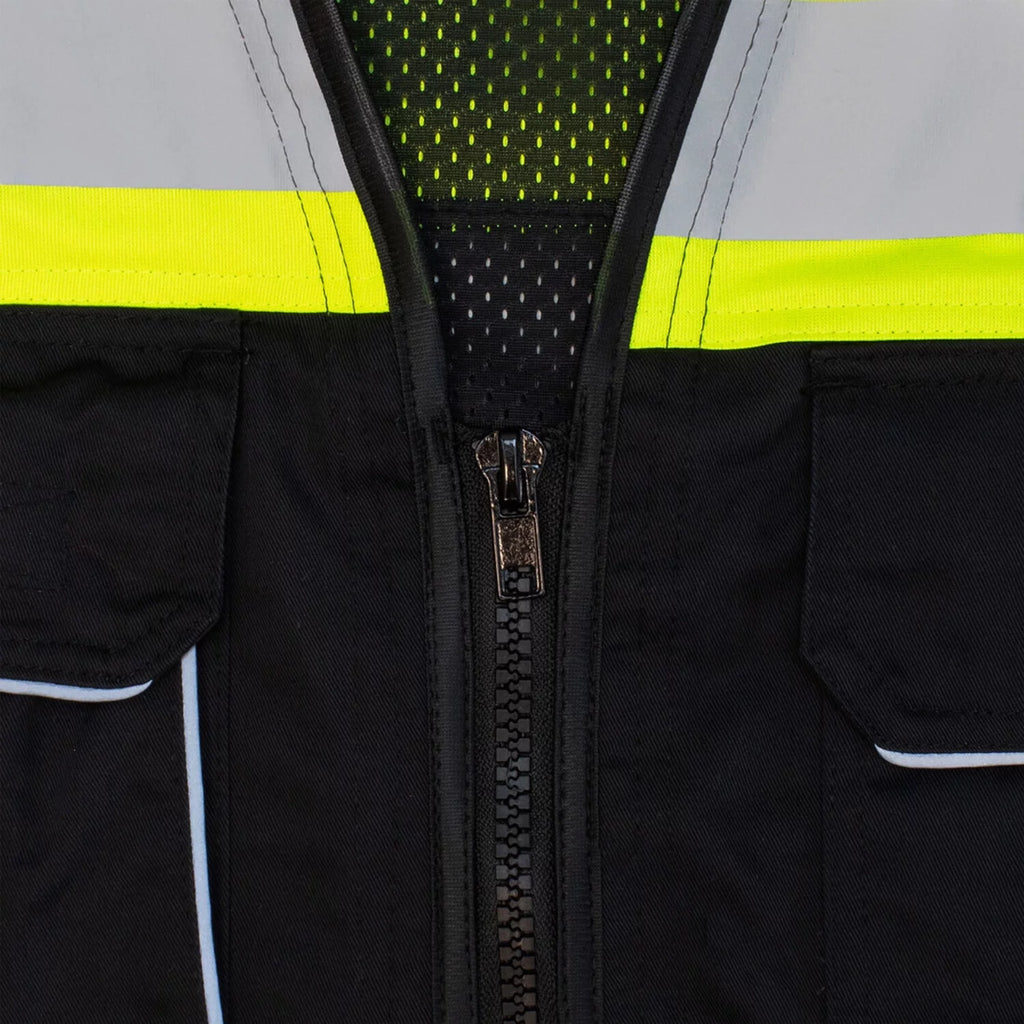 Black Surveyors Class 1 Vest with Tablet Pocket T187