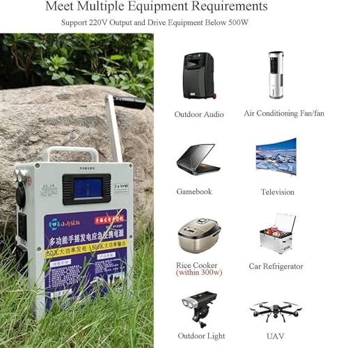 500W Crank Generator with Outlets DC/USB W200