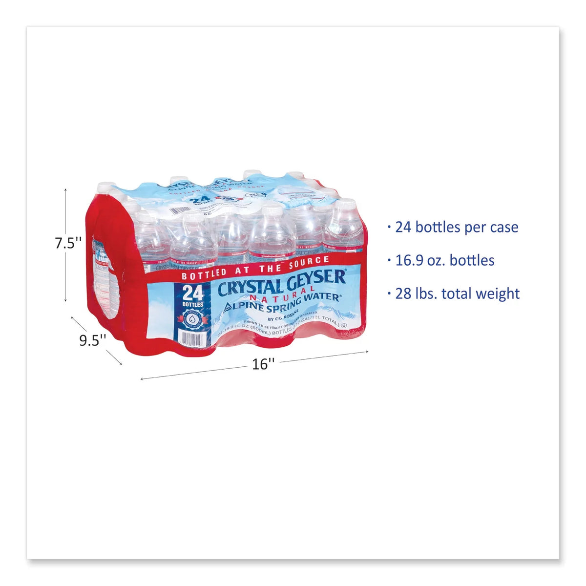 16.9-oz Spring Water, 24 Bottles I429557