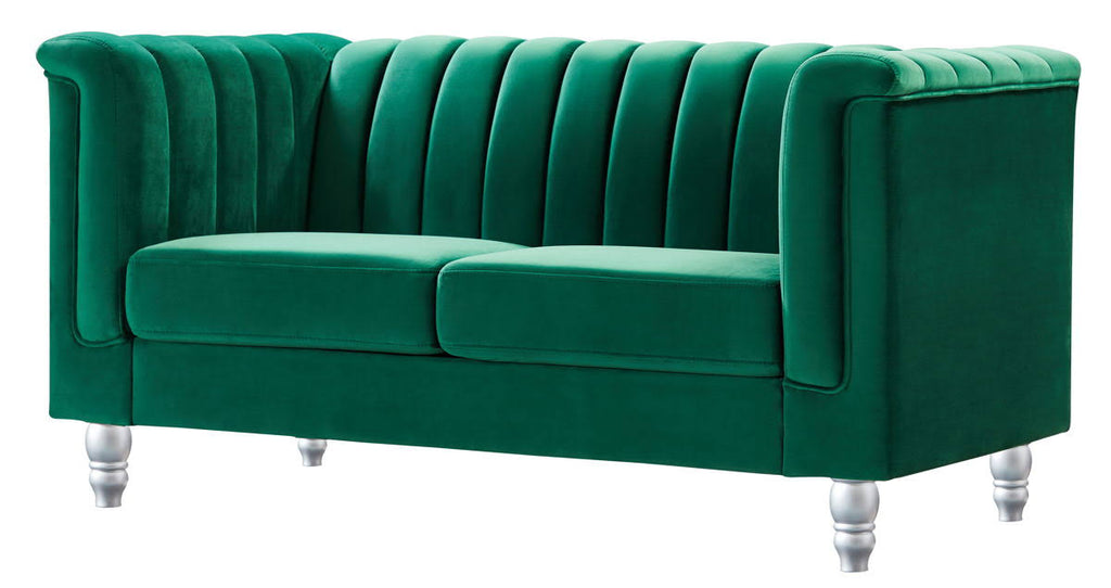Green Velvet Loveseat M731
