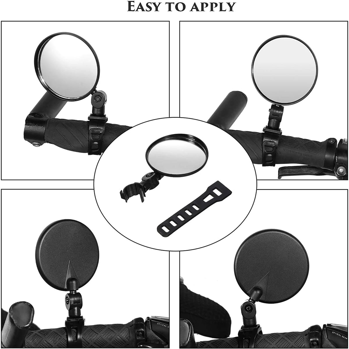2 Pieces Bike Rearview Mirror for Mountain Road Bike B1888