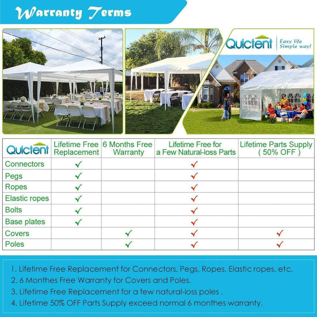 10'x30' White Canopy Tent with Mesh Side Wall H6445