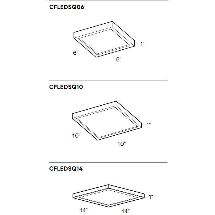 Satin Nickel LED Square Flush Mount R7027