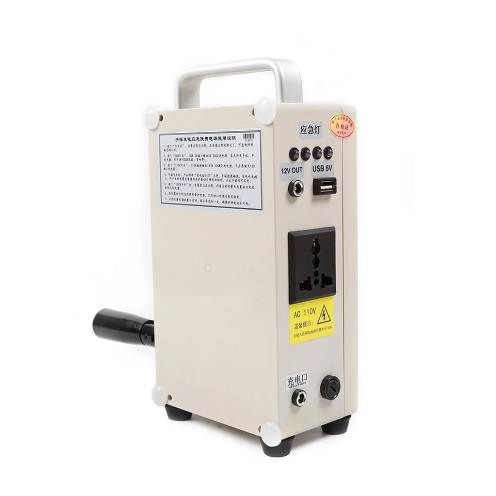 Portable Hand Crank Generator 110V with Charger & 5000mAH Battery G999