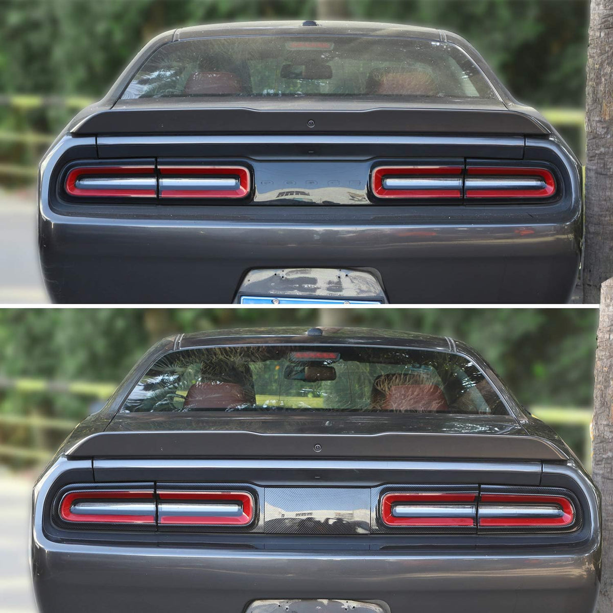 Carbon Fiber Grain Taillight Cover Trim Accessories J14435