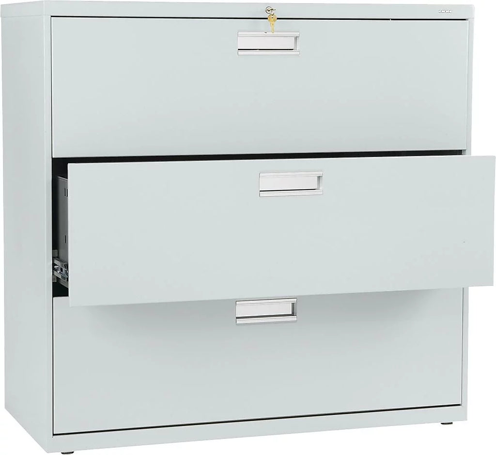 Light Gray Three-Drawer Lateral File T380965