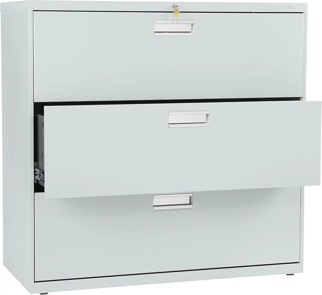 Light Gray Three-Drawer Lateral File T380965