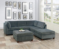 Grey Chenille Modular Sectional 6pc Set L44380