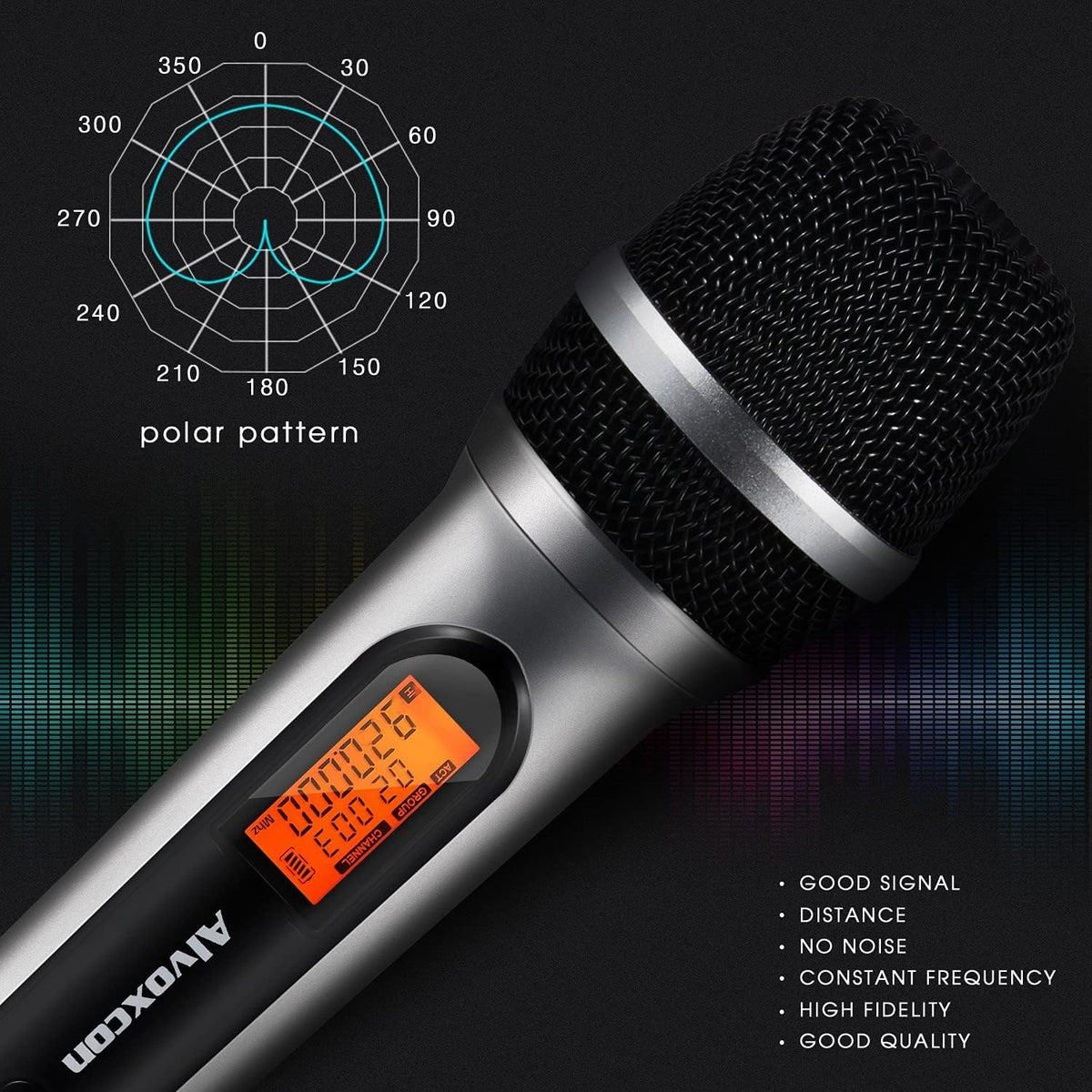 USB Wireless Microphone with USB Receiver, Pack of 2 W486
