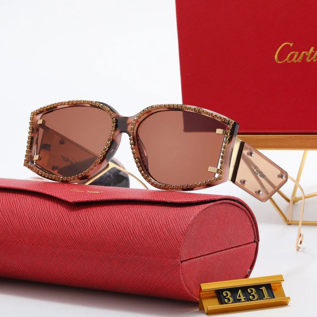 Luxury Rhinestone Polarized Sunglasses B887