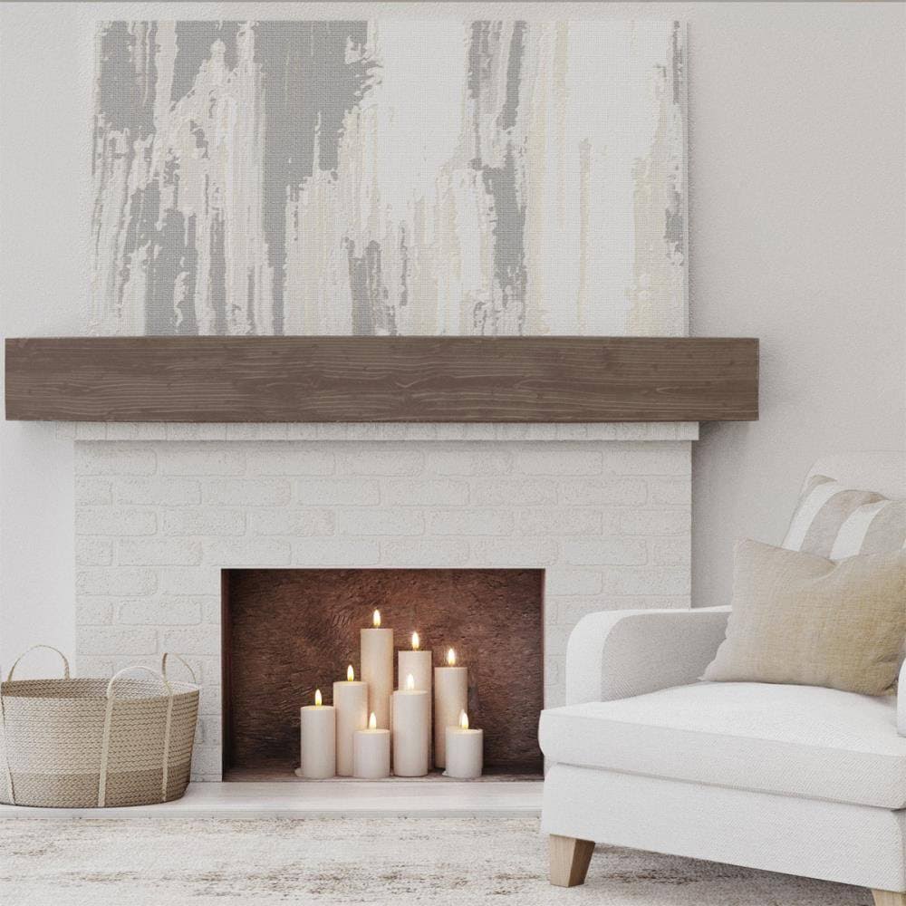 Sandblasted Faux Wood Fireplace Mantel Q929