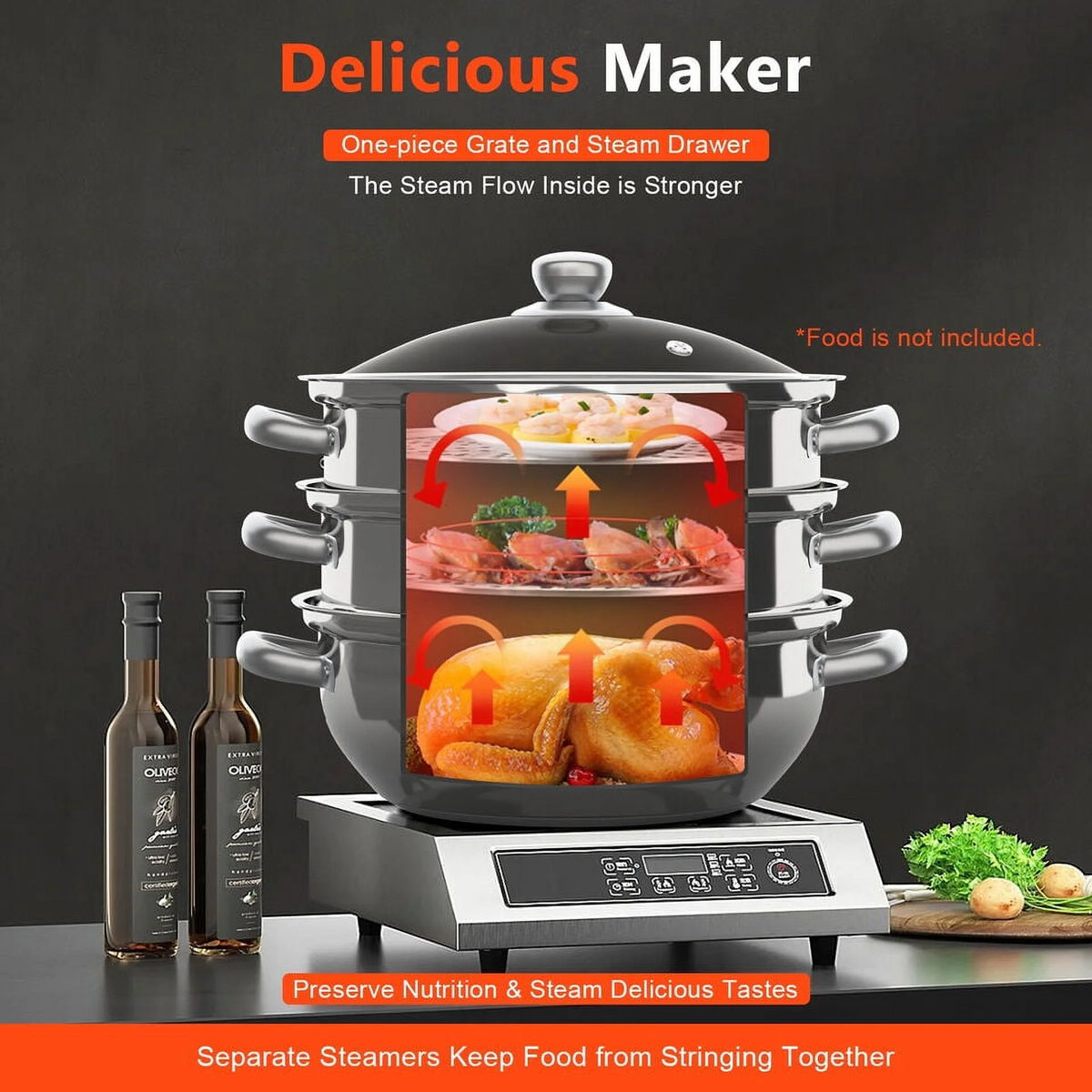3 Tier Stainless Steel Steamer P56813