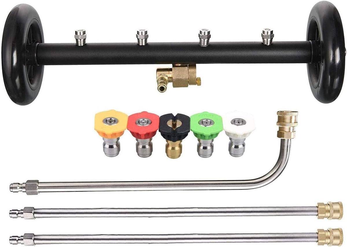 16 Inch Pressure Washer Surface Cleaner with 3 Pieces Extension Wand J7707