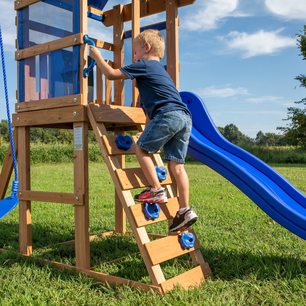 Wooden Cedar Swing Set X7370