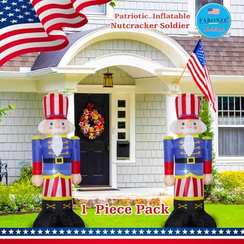 8Ft Patriotic Nutcracker Inflatable Decoration Z5890