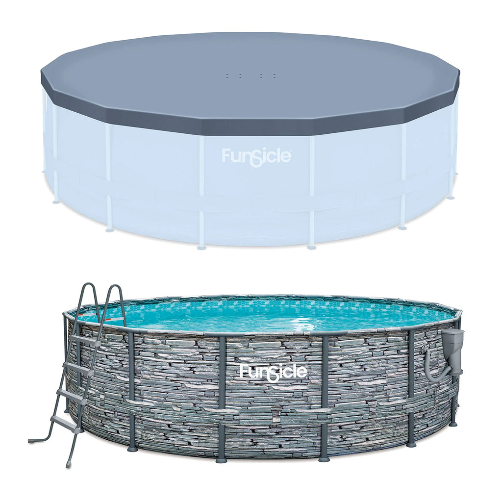16' x 48" Round Frame Pool with Debris Cover L205678