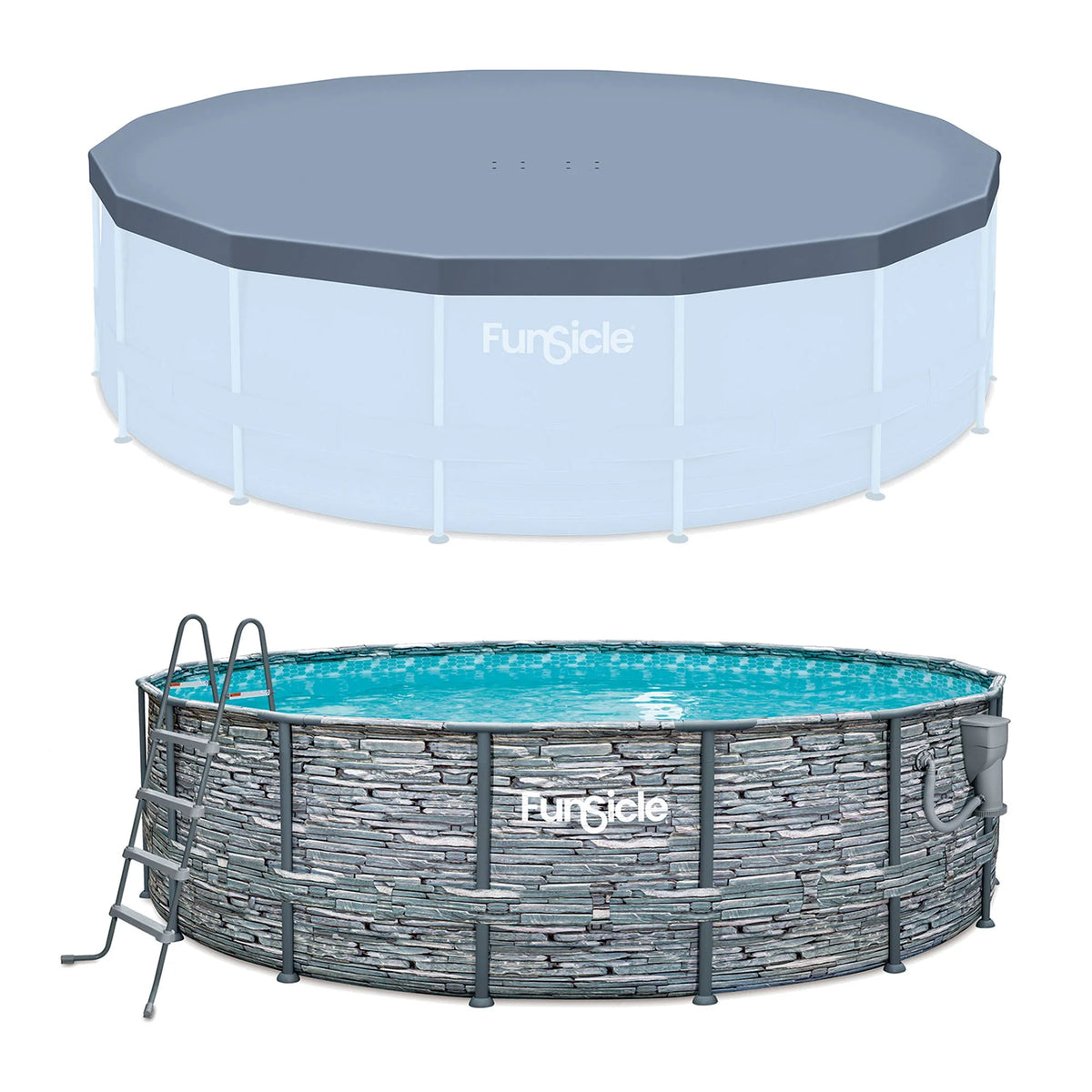 16' x 48" Round Frame Pool with Debris Cover L205678