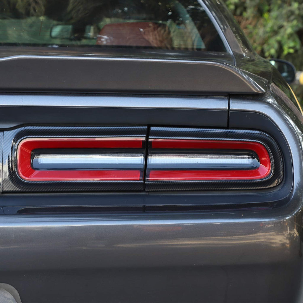 Carbon Fiber Grain Taillight Cover Trim Accessories J14435